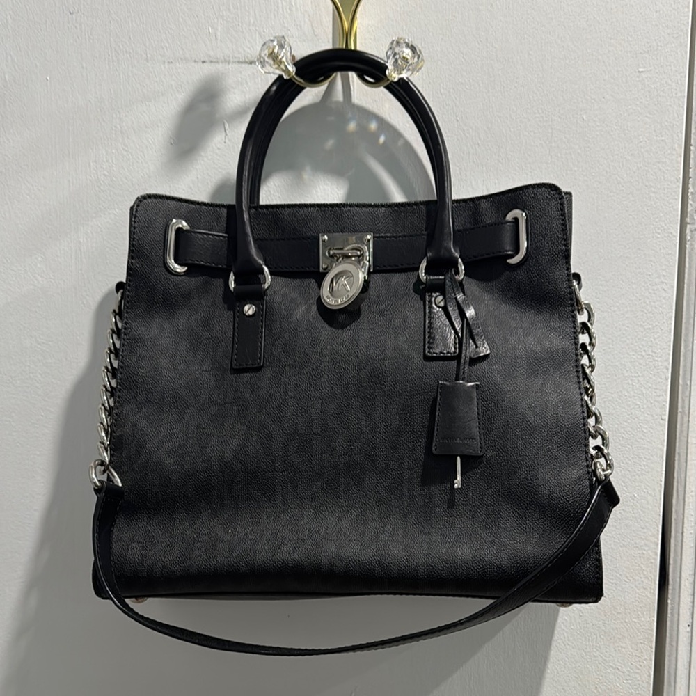 MICHAEL Michael Kors Hamilton Satchel with Chain Detail